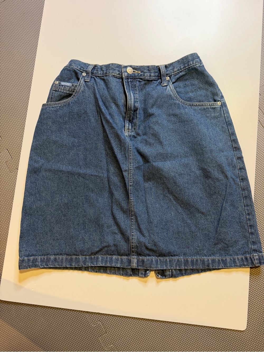 Classic Blue Denim Jean A-Line Skirt